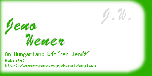 jeno wener business card